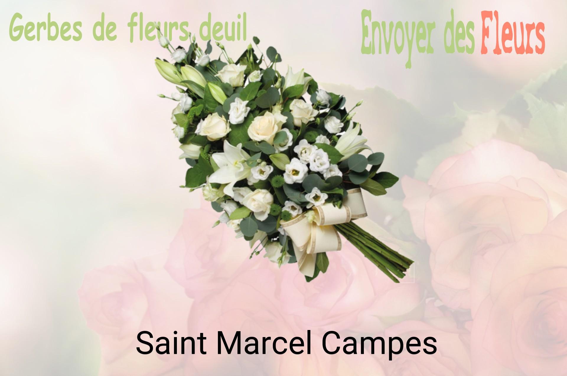 Gerbe de fleurs de deuil livrée à Saint-Marcel-Campes